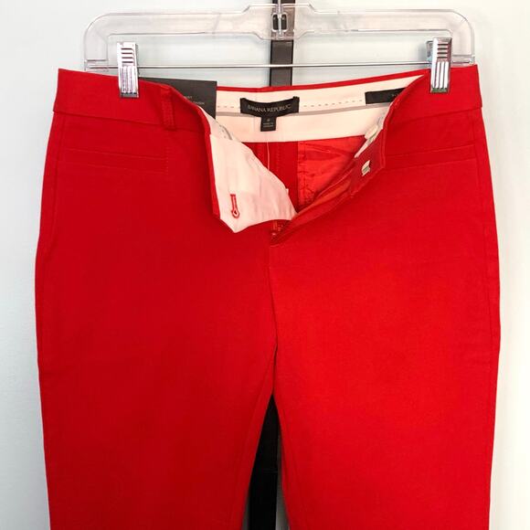 NWT Banana Republic Factory Red Sloan Fit Pants Size 2 - Picture 4 of 8